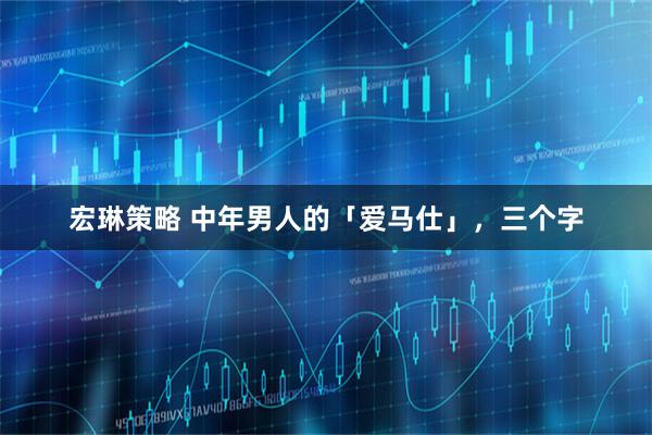 宏琳策略 中年男人的「爱马仕」，三个字