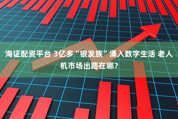 海证配资平台 3亿多“银发族”涌入数字生活 老人机市场出路在哪？